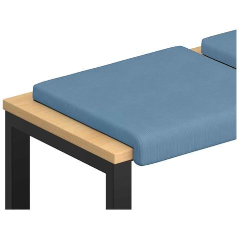 Cuscino per panchina 2 pz corduroy Blu Profondità 35 cm - Foto 1