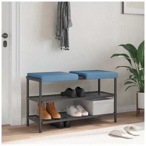 Cuscino per panchina 2 pz corduroy Blu Profondità 35 cm - Foto 2