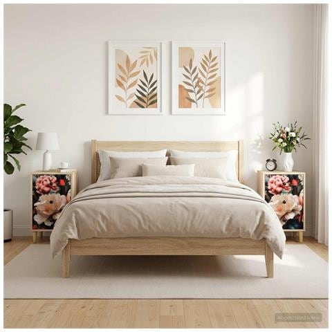 Armadio da Notte BORNE 2 pz Rovere Sonoma 36 x 33 x 60 cm - Foto 2