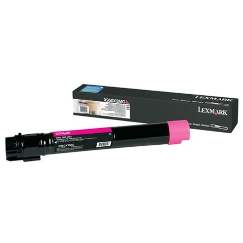 X950X2MG Toner Originale Magenta per X950de Capacità 24000 Pagine - Foto 2