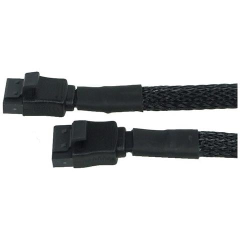 SATA 3.0 Cavo di connessione diritta con fermo di sicurezza 15cm - Nero - Foto 1