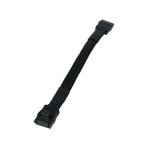 SATA 3.0 Cavo di connessione diritta con fermo di sicurezza 15cm - Nero - Foto 2