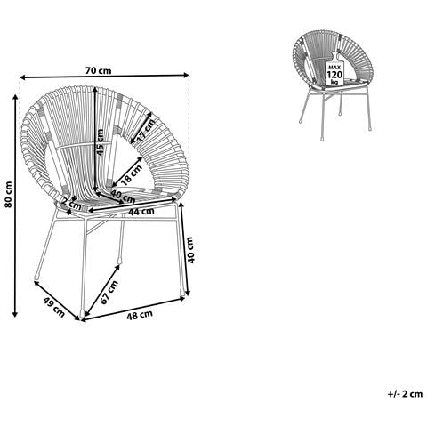 Sedia In Rattan Marrone Sarita - Foto 25