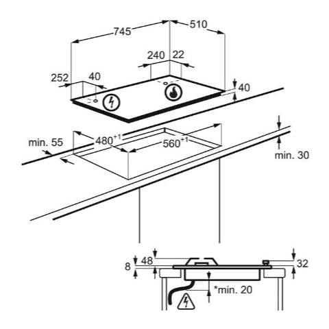 Piano Cottura 6000 SLIM PROFILE  HGB75520SM a Gas 5 Fuochi Gas Colore Inox - Foto 3