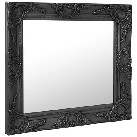 Specchio Da Parete Stile Barocco 60x60 Cm Nero - Foto 6