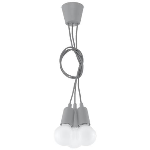 Lampadario A Sospensione, In Plastica, 15 X Max, Colore: Grigio - Foto 15