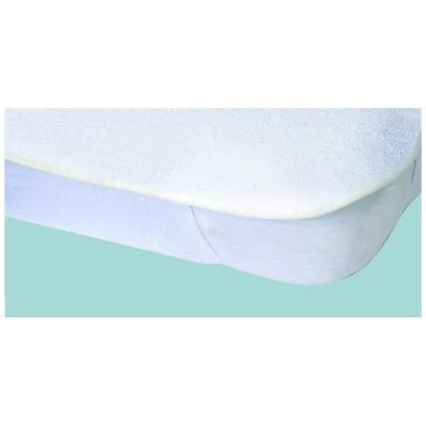 Protege-matelas Alese Impermable Elasretane Ponge Bouclette 100% Coton 80x190 Cm Blanc - Foto 1