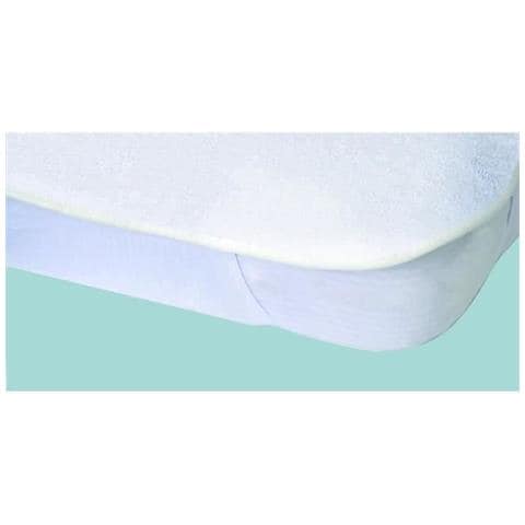 Protege-matelas Alese Impermable Elasretane Ponge Bouclette 100% Coton 80x190 Cm Blanc - Foto 2