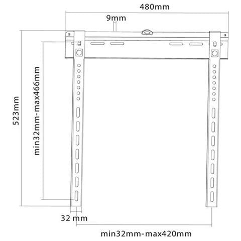Supporto A Parete Per Monitor Tv 32-55"" Fisso, Ultrapiatto, Pro-ss400 - Foto 2