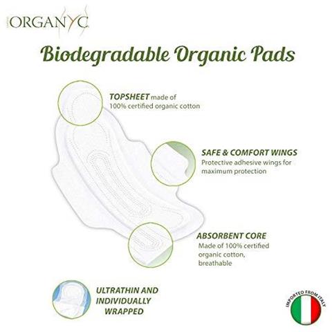 Night-time Sanitari Asciugamani With Wings - 100 Cotone Biologico 4-pack (4 X 10) - Foto 2