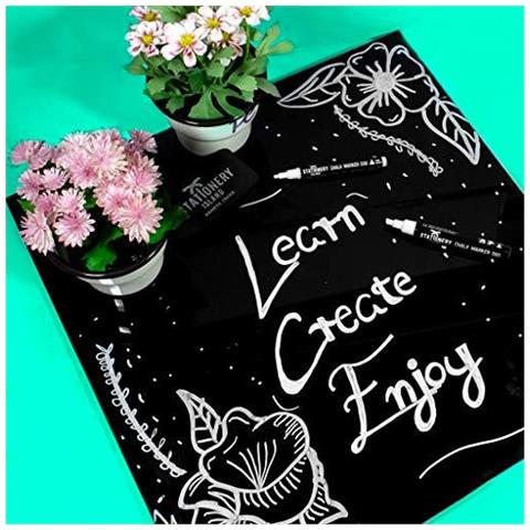 Cancelleria Isola Chalk Penne D30 Confezione Da 1 Bianco - 3 Millimetri Fine Proiettile Pennino. Dry Erase Wipe Liquid Chalk Marker. Per Vetro (windows Mirrors) Lavagne Segni E Non Porosi Lavagne - Foto 4