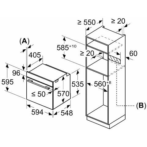 Forno Elettrico da Incasso Serie 4 HRA314BR0 Capacità 71 L Multifunzione Ventilato Vapore Potenza 3400 W Colore Acciaio - Foto 9