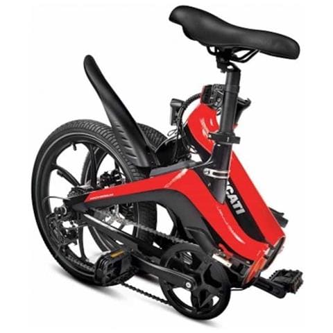 Bicicletta Elettrica MG-20 eBike Ripiegabile Velocità Massima 25 km /h Autonomia 70 km Capacità Massima di carico 110 kg Colore Nero / Rosso - Foto 4