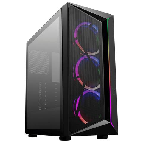 Case CMP 510 Middle Tower Mini ITX, Micro ATX, ATX 1x USB 3.2 Gen 1 tipo-A, 1x USB 2.0, 1x jack per cuffie da 3,5 mm Colore Nero (Finestrato)  - Foto 1