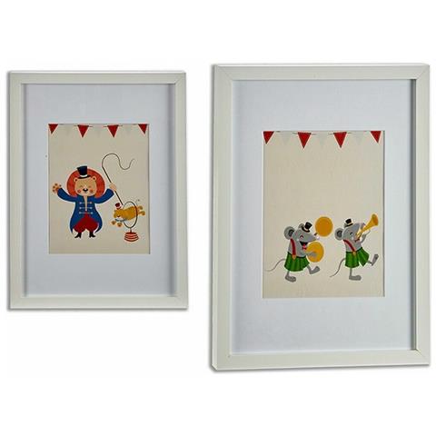 Quadro Circo Multicolore Legno 33 X 3 X 43 Cm - Foto 2