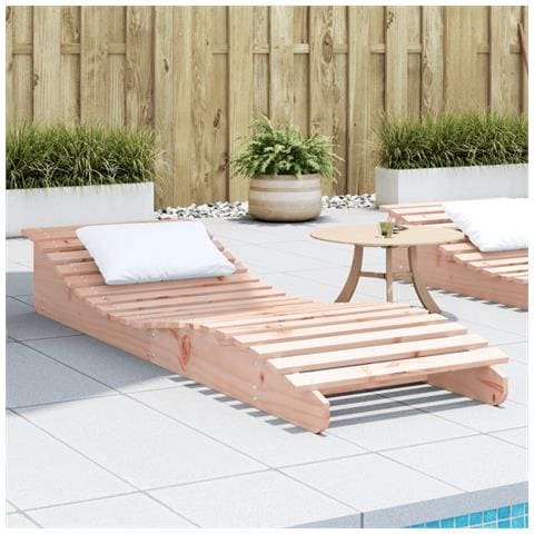 Lettino Prendisole 205x60x31,5 cm in Legno Massello di Douglas - Foto 1