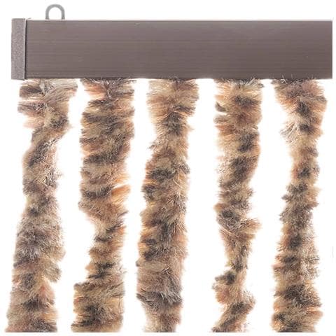 Tenda Antimosche Beige E Marrone Scuro 56x185 Cm In Ciniglia - Foto 2