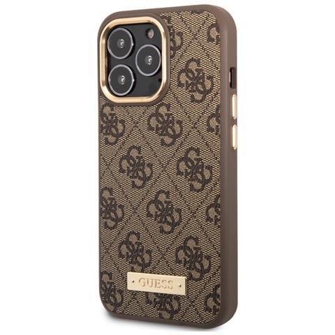 Cover Per Iphone 14 Pro Pu 4g Metal Plate, Marrone - Foto 1