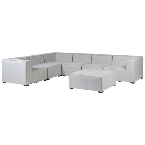 Set Da Giardino Modulare 7 Posti Grigio Chiaro Lato Destro Arezzo - Foto 7