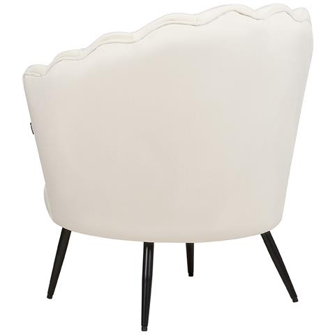 Poltrona Velluto Bianco Sporco Lovikka - Foto 2