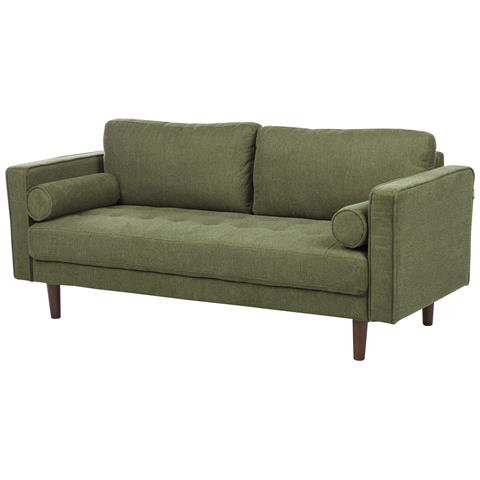 Divano 3 Posti Nurmo Tessuto Verde Scuro - Foto 2