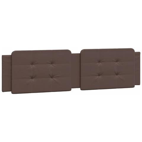 Cuscino Testiera Marrone 200 Cm In Similpelle - Foto 2