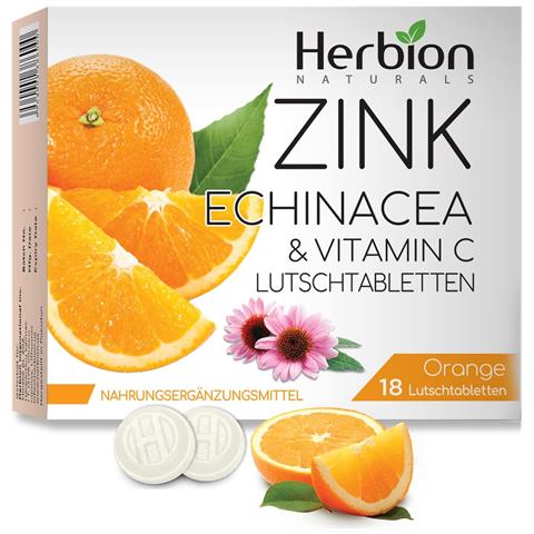 Pastiglie Di Zinco, Echinacea E Vitamina C Al Gusto Naturale Di Arancia - 25 Ct - Foto 1