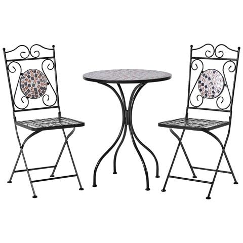 Set Di Tavolino E Sedie Nero Carpino - Foto 8