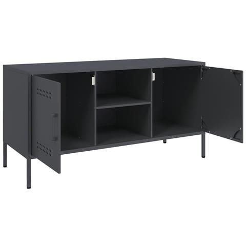 Mobile Tv Antracite 100,5x39x50,5 Cm In Acciaio - Foto 10