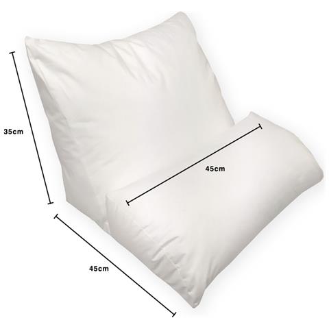Cuscino Ergonomico Posturale Decapillow 10 Usi 1 Solo Cuscino Multi Posizione Sostegno Gambe Spalle Cuscino Con Federa Bianco - Foto 2