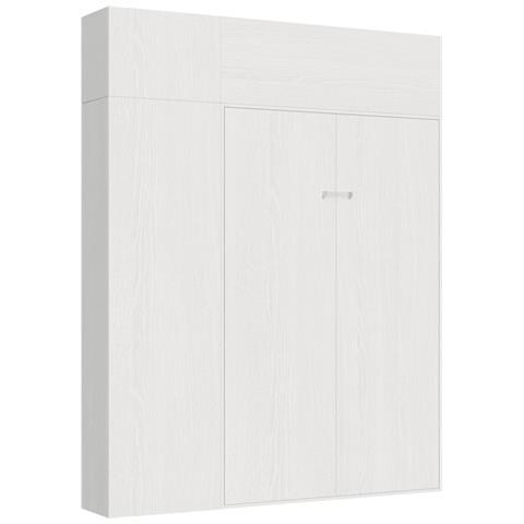Letto 140 Kentaro Bianco Frassino Con Colonna - Pensile Vasistas - Pensile Sopra Colonna - Foto 1
