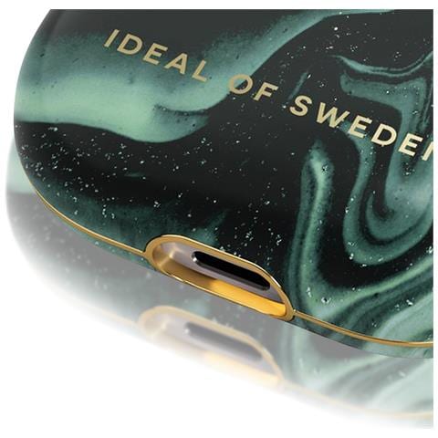 Cover Per Airpods 3 Effetto Marmo Elegante Golden Olive Marble, Verde Scuro - Foto 5