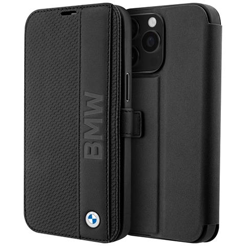 Custodia Per Iphone 14 Pro Portafoglio Vera Pelle, Nero - Foto 1