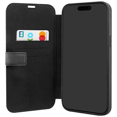 Custodia Per Iphone 14 Pro Portafoglio Vera Pelle, Nero - Foto 5
