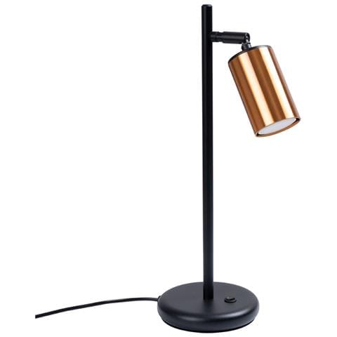 Lampada Da Tavolo Winx Nero /cooper Sl. 1381 - Moderno Lampade Da Scrivania Nero /rame 44x13x15 Cm - Foto 1