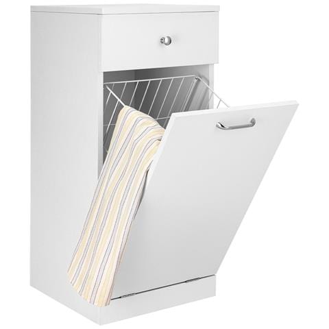 Mobile Portabiancheria Da Bagno Porta Biancheria Per Lavanderia Anta Ribaltabile - Foto 1