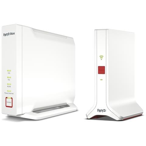 FRITZ! Mesh Set 4060 + 3000 AX INT Banda tripla (2.4 GHz / 5 GHz / 5 GHz) Wi-Fi 6 (802.11ax) Bianco 4x4 - Foto 1