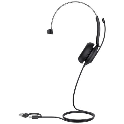UH35 Mono Teams USB-C /A Auricolare Cablato A Padiglione Musica e Chiamate USB Type-C / USB Type-A Nero - Foto 1
