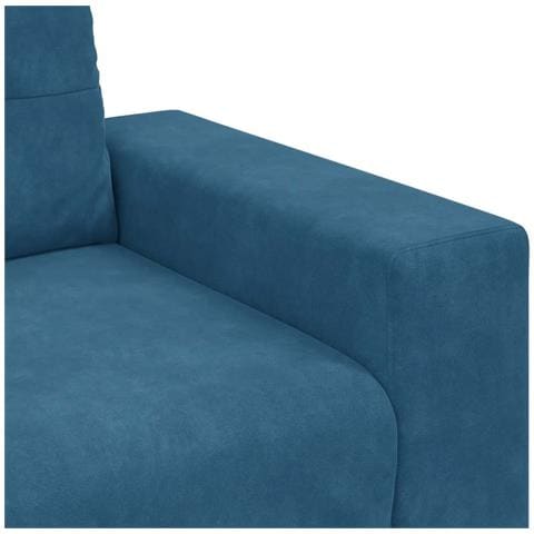 Divano Divanetto Blu 140 cm in Velluto - Foto 8