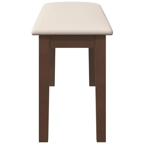 Panca 90 cm Marrone in Legno Massello di Hevea - Foto 10