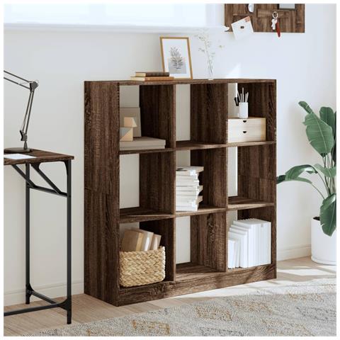Libreria Rovere Marrone 102x32x108 Cm In Legno Multistrato - Foto 3