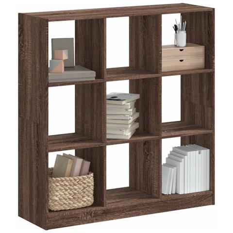 Libreria Rovere Marrone 102x32x108 Cm In Legno Multistrato - Foto 1