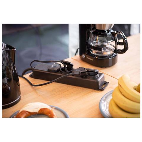 Presa Multipla Con 4 Prese Tipo E 2m Ip44, Nero - Foto 3