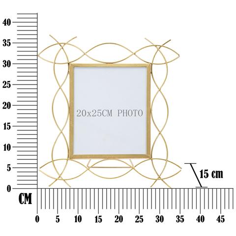Portafoto Olistic 3 - Oro - Metallo - 35,5x1,5x37 Cm - Foto 6