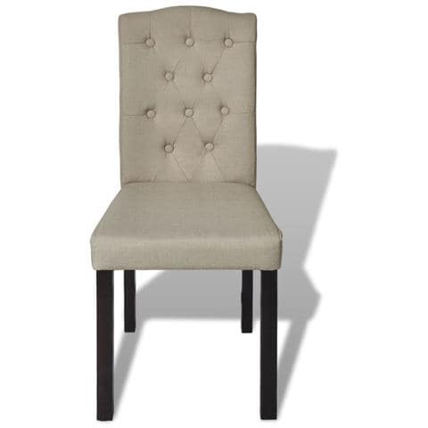 Sedie Da Pranzo 4 Pz Cammello In Tessuto - Foto 1