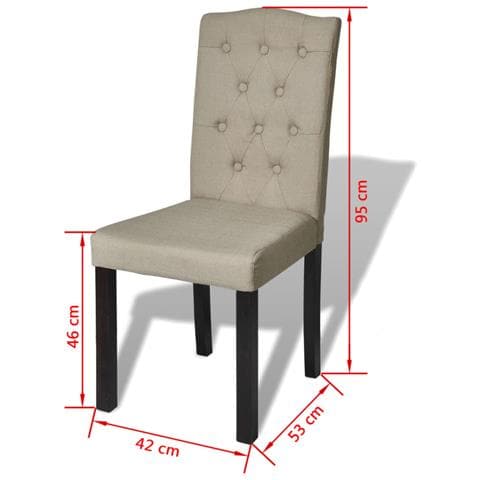 Sedie Da Pranzo 4 Pz Cammello In Tessuto - Foto 6