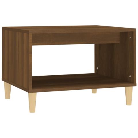 Lusso Casadino -  Tavolino Da Salotto Rovere Marrone 60x50x40cm Legno Multistrato - Foto 1