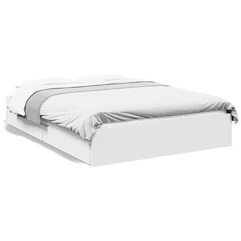 Giroletto Con Cassetti Bianco 140x190 Cm In Legno Multistrato - Foto 1