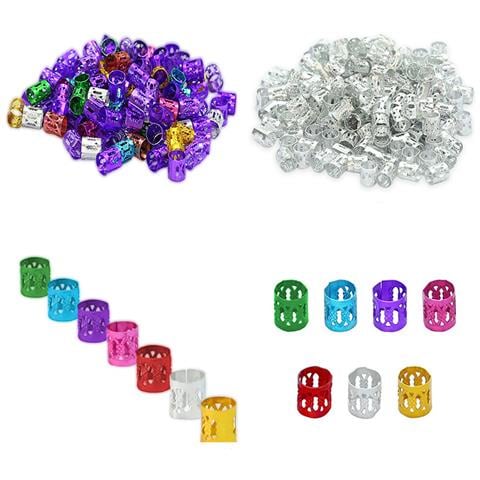 Anelli Per Extension Per Capelli A Colori Misti - 100 Pezzi In Alluminio - Foto 2