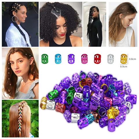 Anelli Per Extension Per Capelli A Colori Misti - 100 Pezzi In Alluminio - Foto 4